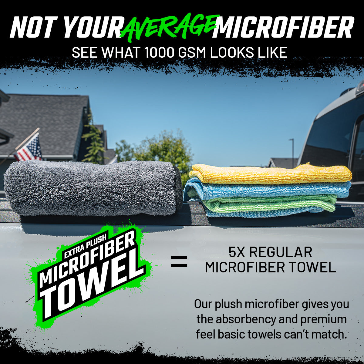 Extra Plush Microfiber Towel 16 x 16 inch