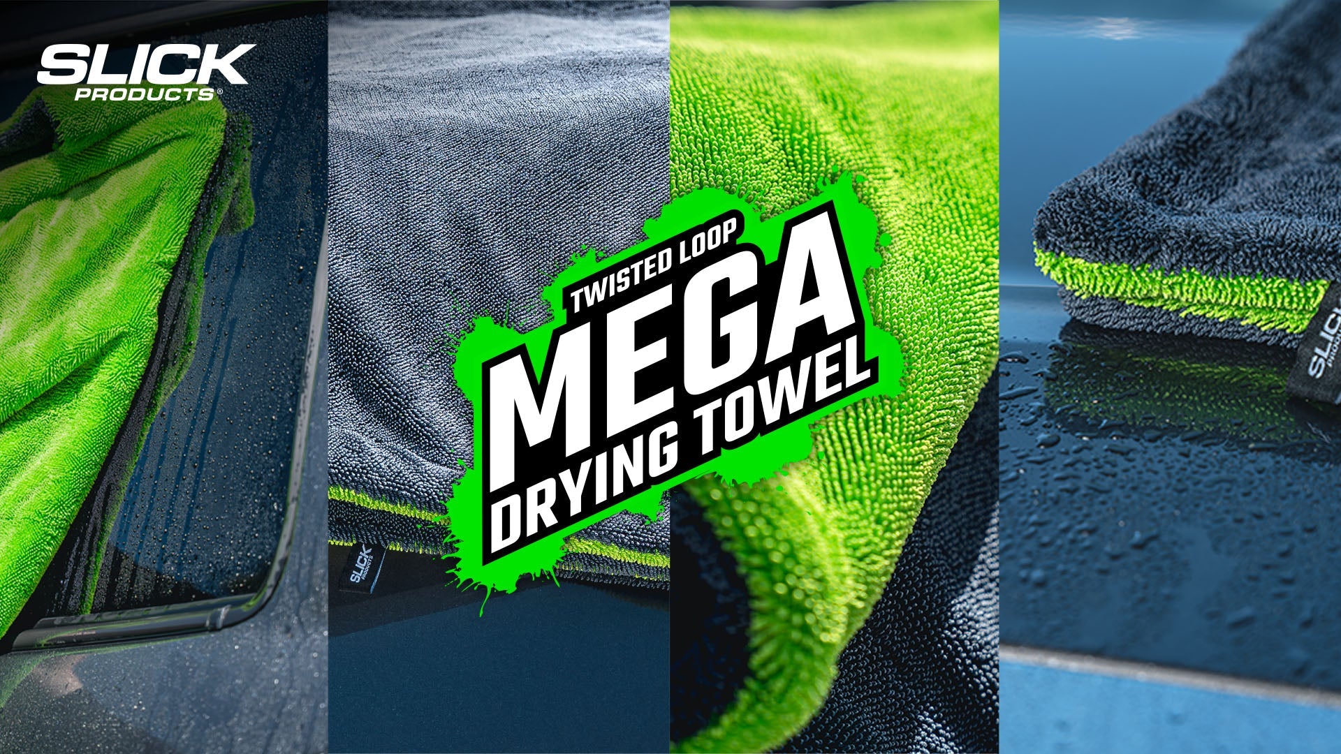 Slick Products Twisted Loop Mega Drying Towel: Dry More, Faster, With Less Effort