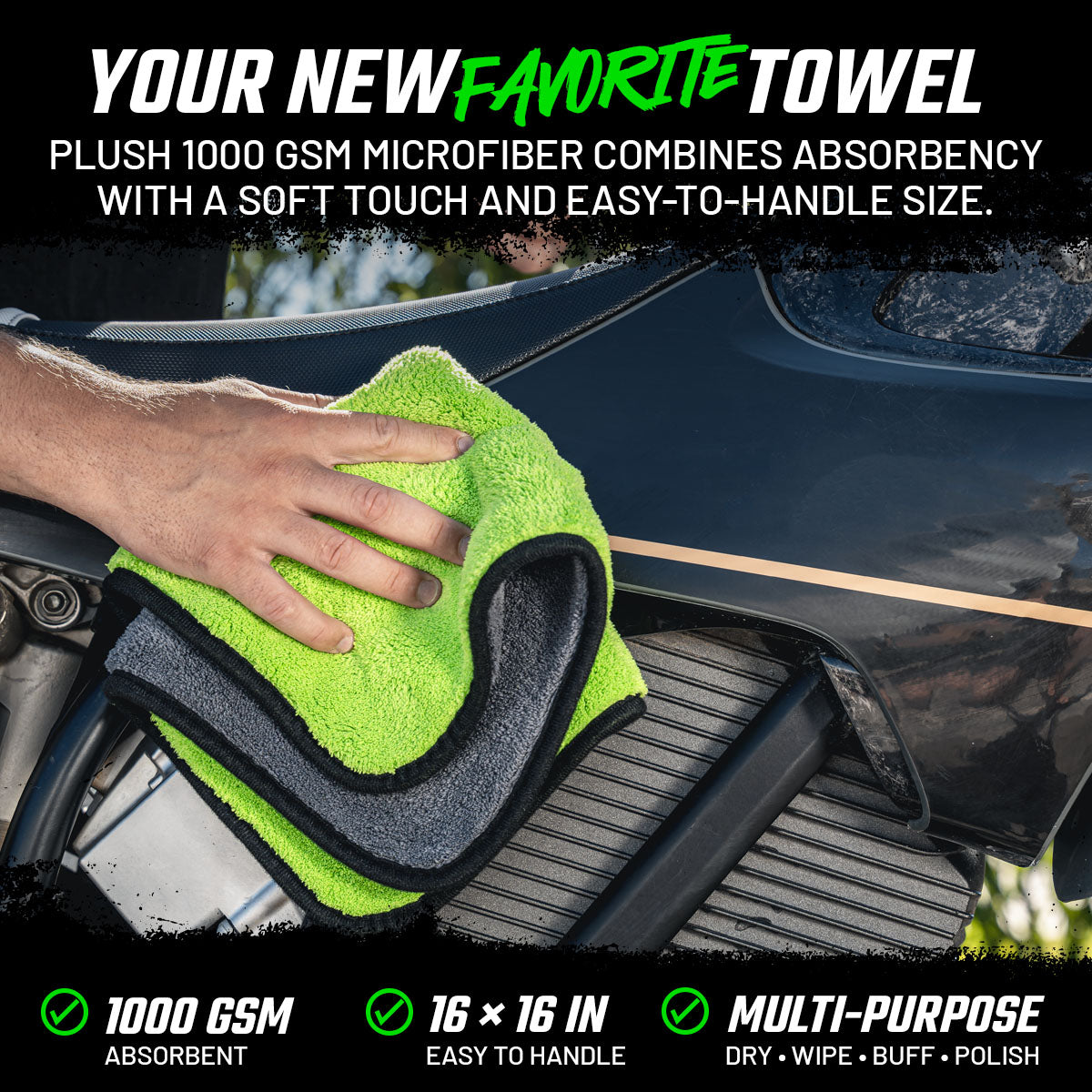 Extra Plush Microfiber Towel 16 x 16 inch